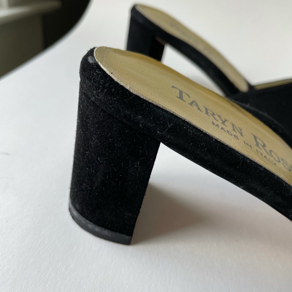 Taryn Rose Madison size 39.5 US9 Blk suede sandal - Picture 9 of 13